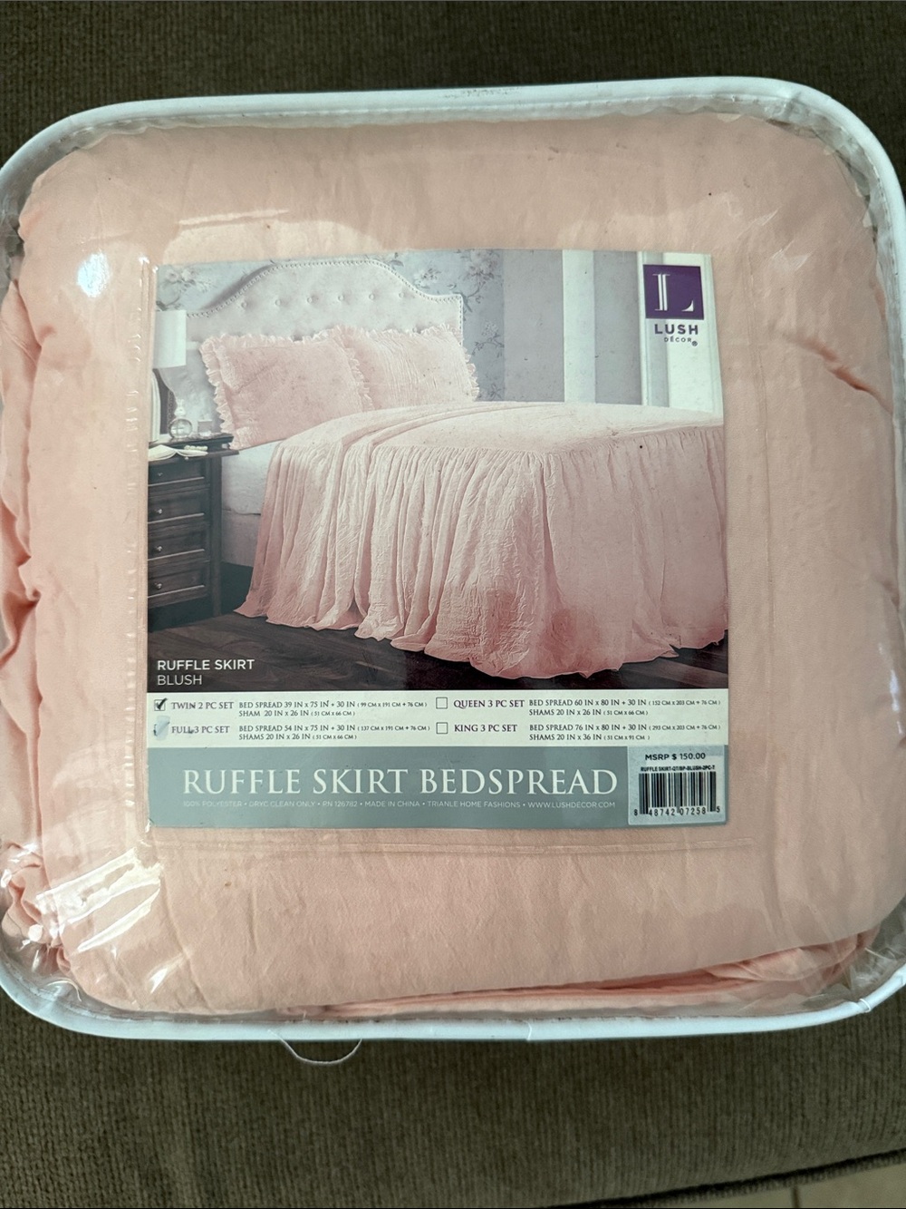 Blush Ruffle Skirt Bedspread
